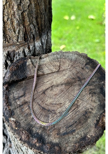 Vegas Tasarım Hasır Model 316l Renkli Paslanmaz Çelik 55cm Kolye