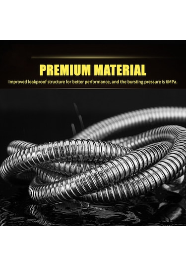 Konesam 3m Çelik Paslanmaz, Bakır Çekirdekli, Patlama Ve 70 C Isı Dayanıklı Duş Hortumu - G1/2 Bağlantı, 360 Döner, Kırılmaz, Sızıntısız Diğer