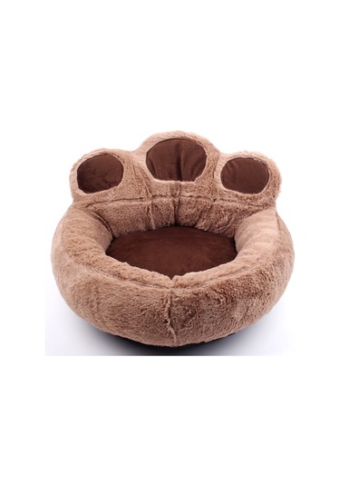 Vkemall Kedi Köpek Yatağı Matı - Yıkama Kolay, Konforlu Ve Isınak - Plüsh + Oxford Kumaş - Kahverengi - Orta Boy 5 Kg'a Kadar Evcil Hayvanlar İçin