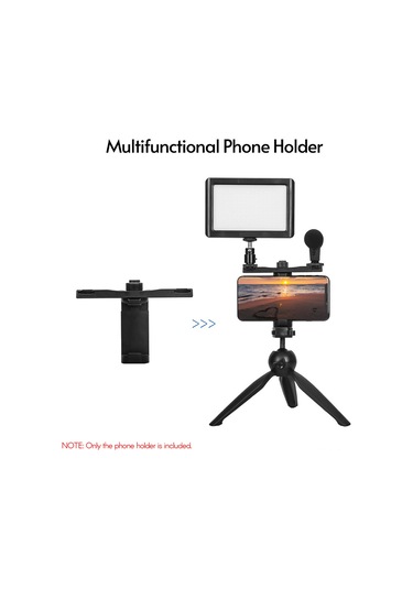 Xiyyadms Abs Malzeme Telefon Tutucu, 6-11.5cm Genişlik Aralığı, Çift Soğuk Ayakkabı Bağlantısı, 1/4" Vidalama Deligi İle Tripoda Uyumlu, Hafif Ve Dayanıklı