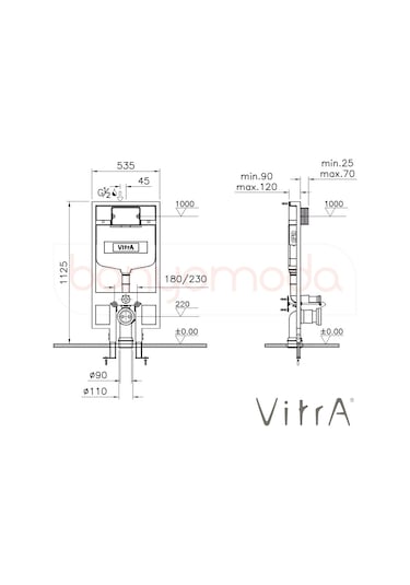 VitrA Gömme Rezervuar Seti