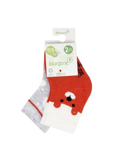 Biorganic Happy Bear 2'li Bebek Çorabı 68409 001