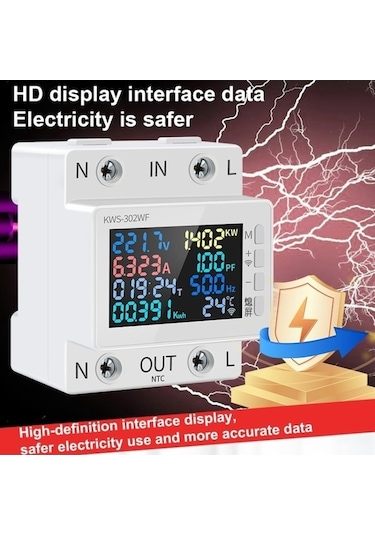 Weichuang01 Kws-302wf 170-270v Çok Fonksiyonlu Ac Weichuang01 Ekran Ray Gerilimi Ve Akım Ölçer