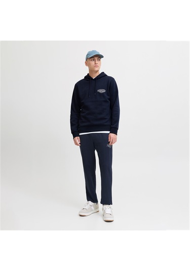 Jack&jones Makoto Erkek Lacivert Kapüşonlu Sweatshirt Lacivert