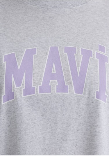 Mavi - Mavi Logo Baskılı Gri Tişört 1600843-85438 Gri