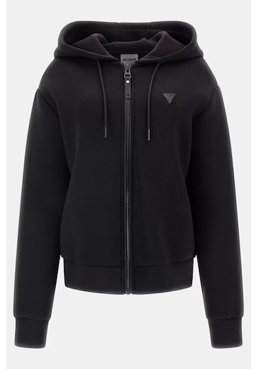 Guess Kadın Arkası Üçgen Logolu Scuba Sweatshirt Siyah Guess Kadın Arkası Üçgen Logolu Scuba Sweatshirt Siyah