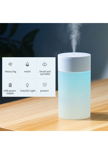 Aubyhe 260ml Usb Akıllı Nemlendirici: Otomatik Kapanma, 7 Renkli Gece Lambası, Sürekli Ve Aralıklı Sprey Modları - Ev/ofis İçin