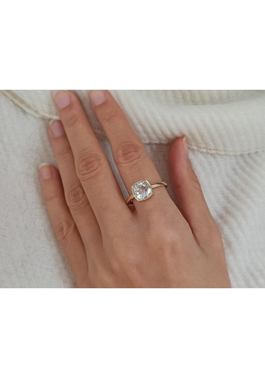 Sirius Beyaz Topaz Taşlı Pingala Yüzük 0802r0045