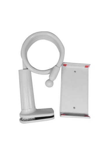 Cep Telefonu Tutucu Dönme 360 Derece Başucu Tablet Desteği Tembel Telefon Braketi Sabit Stand Kelepçe Boyun Yorgunluğu Beyaz