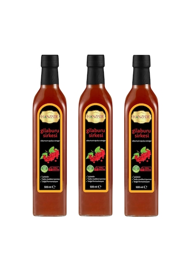 Hanzade Bitkisel Gilaburu Sirkesi 3 x 500 ML