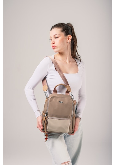 Ççs Kadın Sırt Çantası Ccs18027 Bej-vizon Bej-vizon Bej - Vizon