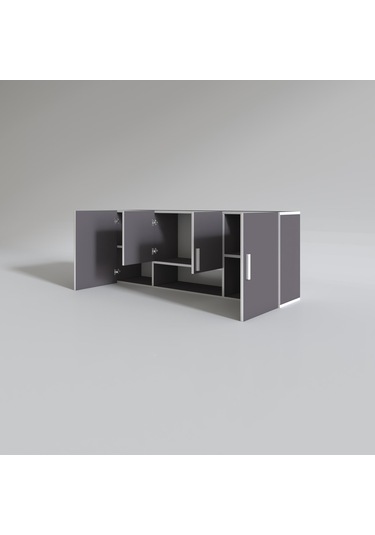 Kenzlife hazır mutfak floro32 gri 060*150*32 mutfak banyo dolabı kapaklı raflı