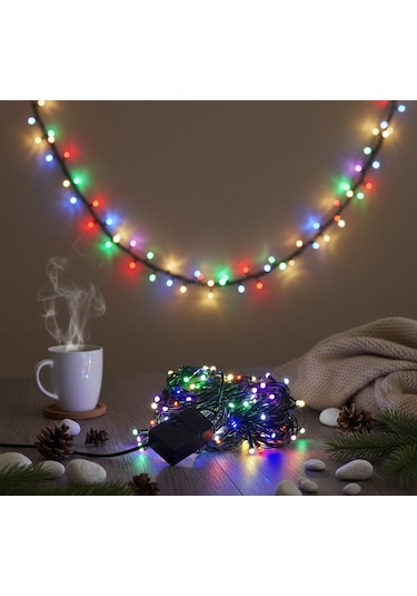 100 Led Damla Uçlu Dekoratif Led Işık - 10 Metre Renkli