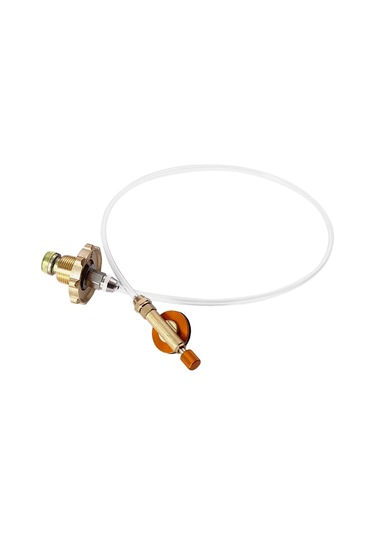 Yifomall Lpg'den Düz Tank Dolum Bağlantısı - 60cm Borulu Gaz Transfer Adaptörü Gümüş