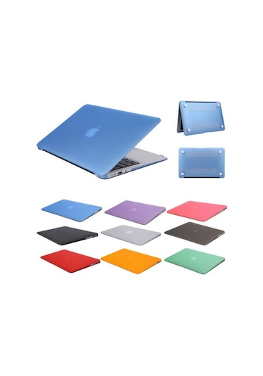 Macbook Uyumlu Aır 13.3 A1466 Kılıf 2In1 Mat Doku Case Kırmızı