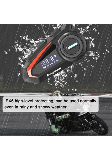 Jokmae Kuqıbao K20 Motosiklet Bluetooth Kulaklık - Uzun Pil Ömrü, Su Geçirmez, Otomatik Yanıt, Akıllı Ses Asistanı