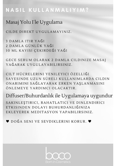Boco Born In Cosmetics Bergamot + Itır Saf Aromaterapi Uçucu Yağı 2 x 10 ML