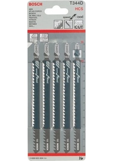 Bosch T 344 D Speed For Wood Dekupaj Testeresi Bıçağı 5'Li - 2608633A34