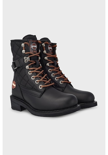 Harley Davidson Kadın Bot 025G100078 Siyah Deri Siyah