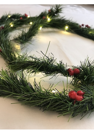 Decolife Kokinalı ve Ledli Yeşil Yılbaşı Çam Dalı, Garland