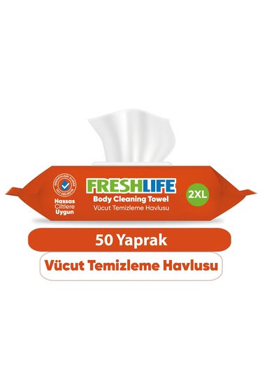 Freshlife Vücut Temizleme Havlusu 50 Yaprak