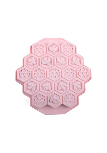 Silikon Çikolata Araçları El Yapımı Kalıp Tepsi Mum Pişirme Buz Küpü Açık Pembe