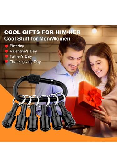 Vkemall Alüminyum Anahtar Zinciri Uzatma Kolu, 1/4 İnç Heksagonal Uç, 500g Taşıma Kapasitesi, Cep Boyutu, Çalışma Araçları Taşıyıcı