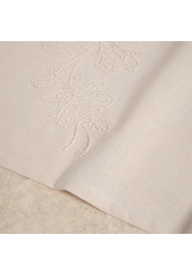 Mudo Home Lıly İşlemeli Runner Ekru 50x130 696123