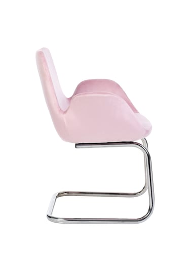 Markaelz Krom Metal Ayaklı Bekleme Koltuğu Pescado Pembe