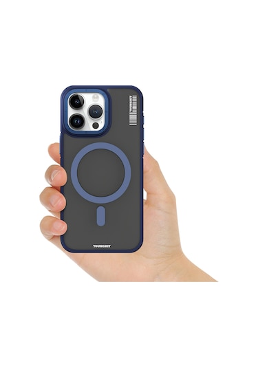 Youngkit İphone 14 Uyumlu Kılıf Magsafe Şarj Özellikli Youngkit Rock Sand Serisi Kapak