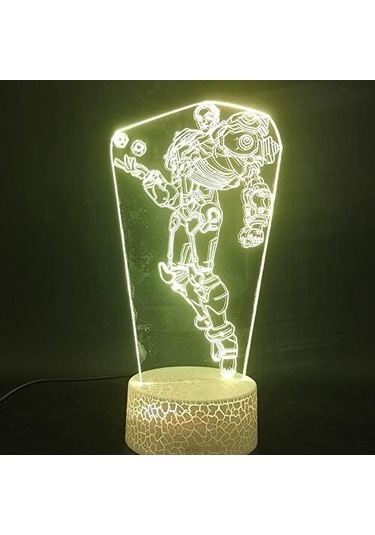 Wealthglow Renk Değiştiren 3d Dekoratif Şekilli Led Lamba - 12 Cm Fql3px Siyah