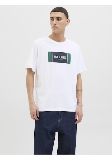 Erkek Gögüs Logo Baskili Tisört - Hayato - 12278508 WHITE