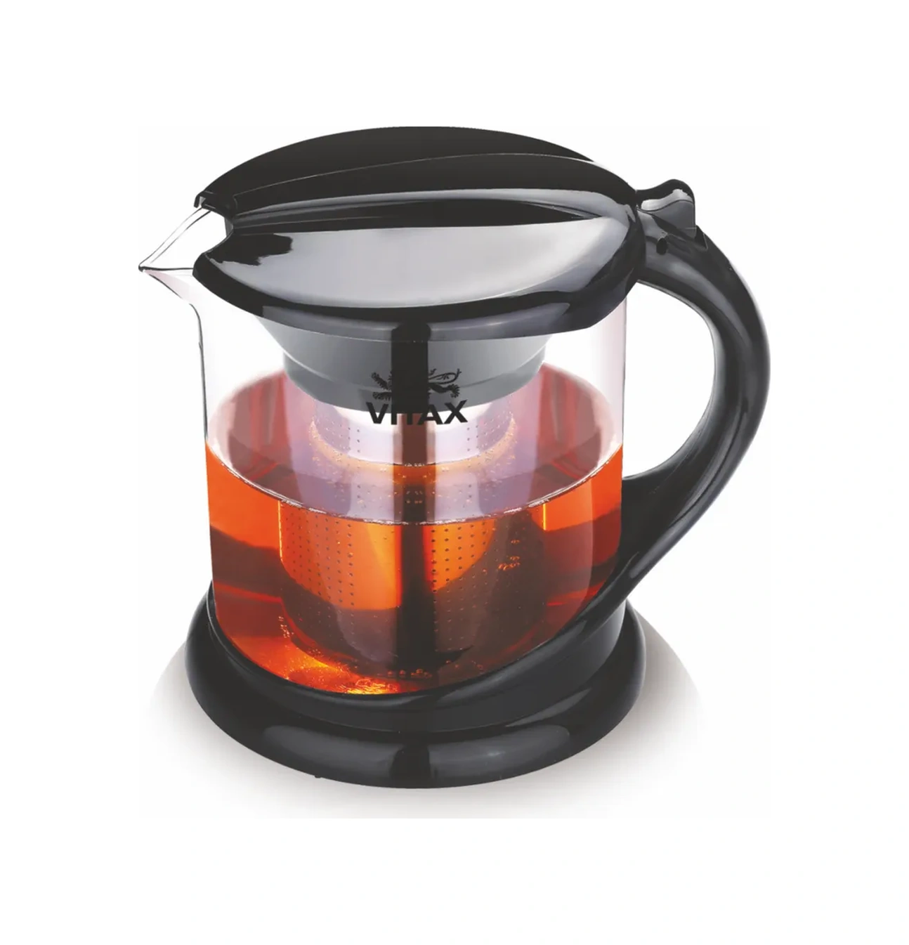 Vitax Demlik, Isıya Dayanıklı Cam 1 Lt Demleme Makinesi Süzgeçli 8254002 Beyaz