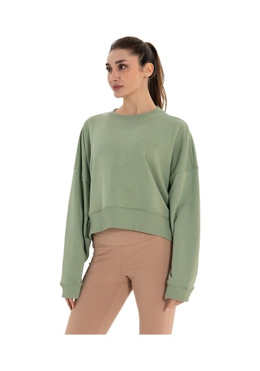 Inguz Oversize Sweatshirt Su Yeşili