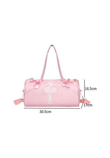 Homyl Bale Çantası Naylon Rahat Sevimli Yuvarlak Dans Jimnastik Dansçı Deseni