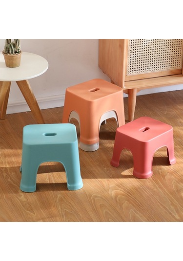 Sones Plastik Tabure Kalınlaştırılmış Ev Basit Küçük Bank, Renk: Turuncu Küçük