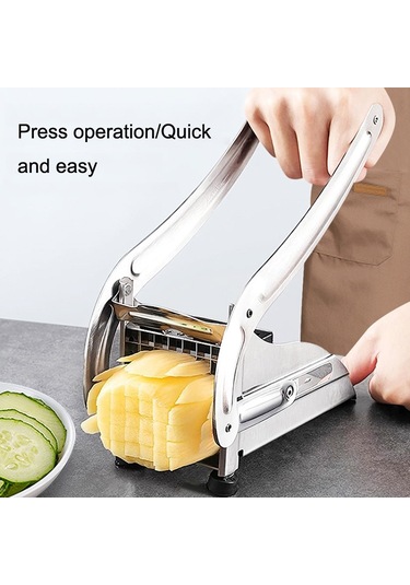 Cbtx Jd-052 Paslanmaz Çelik Patates Kızartması Kesim Çok Fonksiyonlu Ev Manuel Kızartma Emme Plakası Olmadan Kesilir