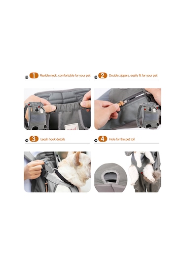 Samdoo Kediler Ve Köpekler İçin Kanvas Mesh Sıcaklıklı Taşıma Çantası, Dışarı Çıkışlar Ve Seyahatler İçin, 12 Kg'a Kadar, Gri/mavi/kırmızı Seçenekleri