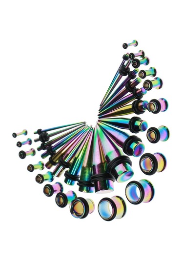 Homyl 36 Parça Kulak Göstergeleri Germe Kiti Fiş Konik 14g Çok Renkli