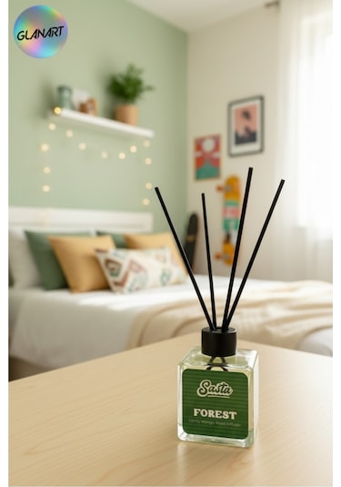 Sasta 100 Ml Saten Çubuklu Bambu Ortam Kokusu Genç Odası Forest Sedir