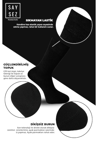 Bambu Erkek Soket Uzun Siyah-beyaz Asorti Çorap Kutu Dikişsiz 6lı Siyah - Beyaz Bambu Erkek Soket Uzun Siyah-beyaz Asorti Çorap Kutu Dikişsiz 6lı Siyah - Beyaz