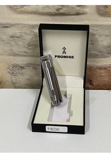 Promise Gaz Göstergeli Üçlü Ateşlemeli Gümüş Gri Renk Kişiye Özel