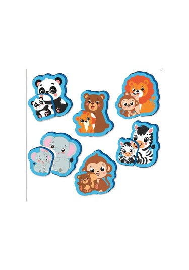Yükselen Zeka 6-16 Ay İlk Pofidik Magnet Puzzle - Orman Hayvanları