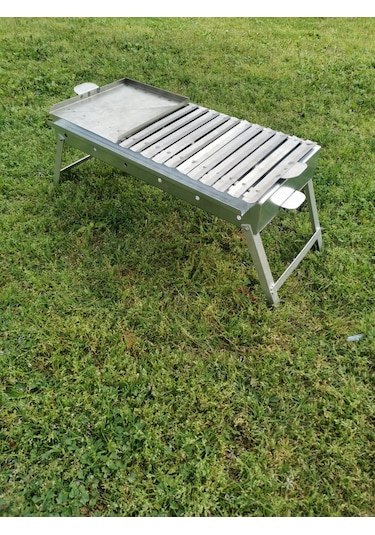 1. Kalite Paslanmaz Krom Gövde.1.2mm 30x70 Cm Mangal Gri