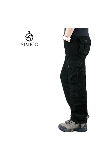 Erkekler İçin 3d Outdoor Sekiz Cepli Tulum Siyah