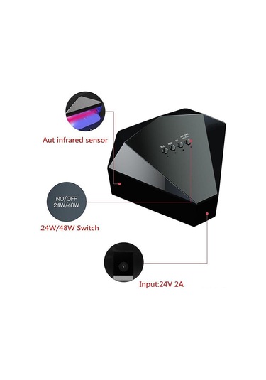 Skycity 48w Pırlanta Şekilli Uv Led Tırnak Kurutma Lambası - 30 Led, 3 Zamanlayıcı, Otomatik Sensörlü Manikür-pedikür Aleti Şampanya Altın