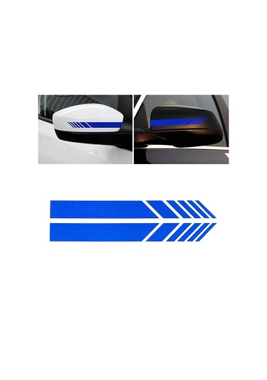 Evrensel Su Geçirmez Araba Dikiz Aynası Çıkartması Çizgili Araba Garland Çıkartması Floresan Uyarı Dekoru Stil Aksesuarları