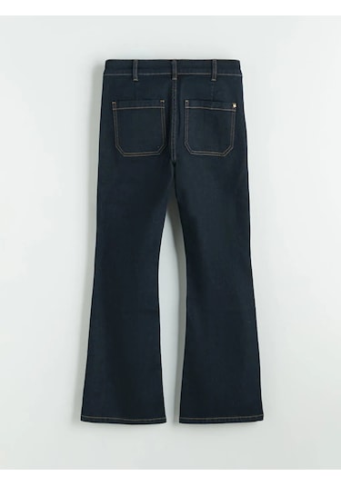 Lc Waikiki Lacivert Petite Flare Kadın Jean Pantolon
