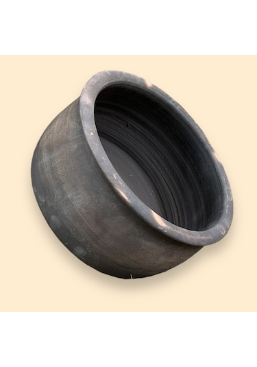 Doğal Toprak Kuzuluk Güveç Tencere 35-40 Kişilik 20 Litre 40x20 C Kahverengi