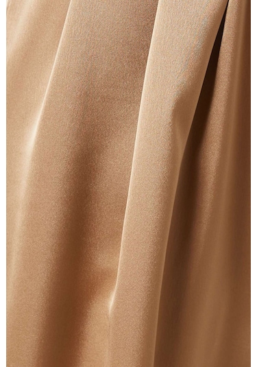 Eegen Studio Linen Karışımlı Geniş Paça Pantolon Şık, Konforlu Ve Modern Tasarım Kahverengi